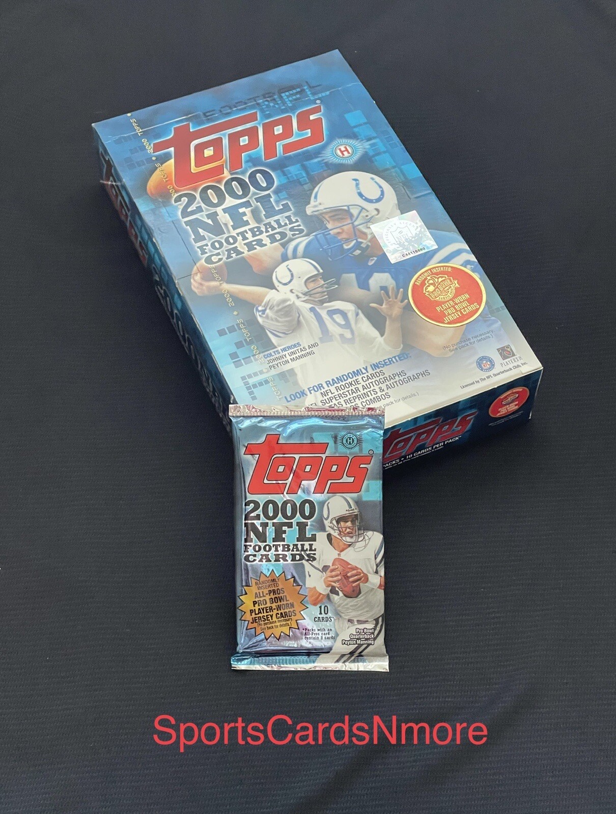 2000 Topps Factory Sealed Hobby Football (1) Pack from Original Box