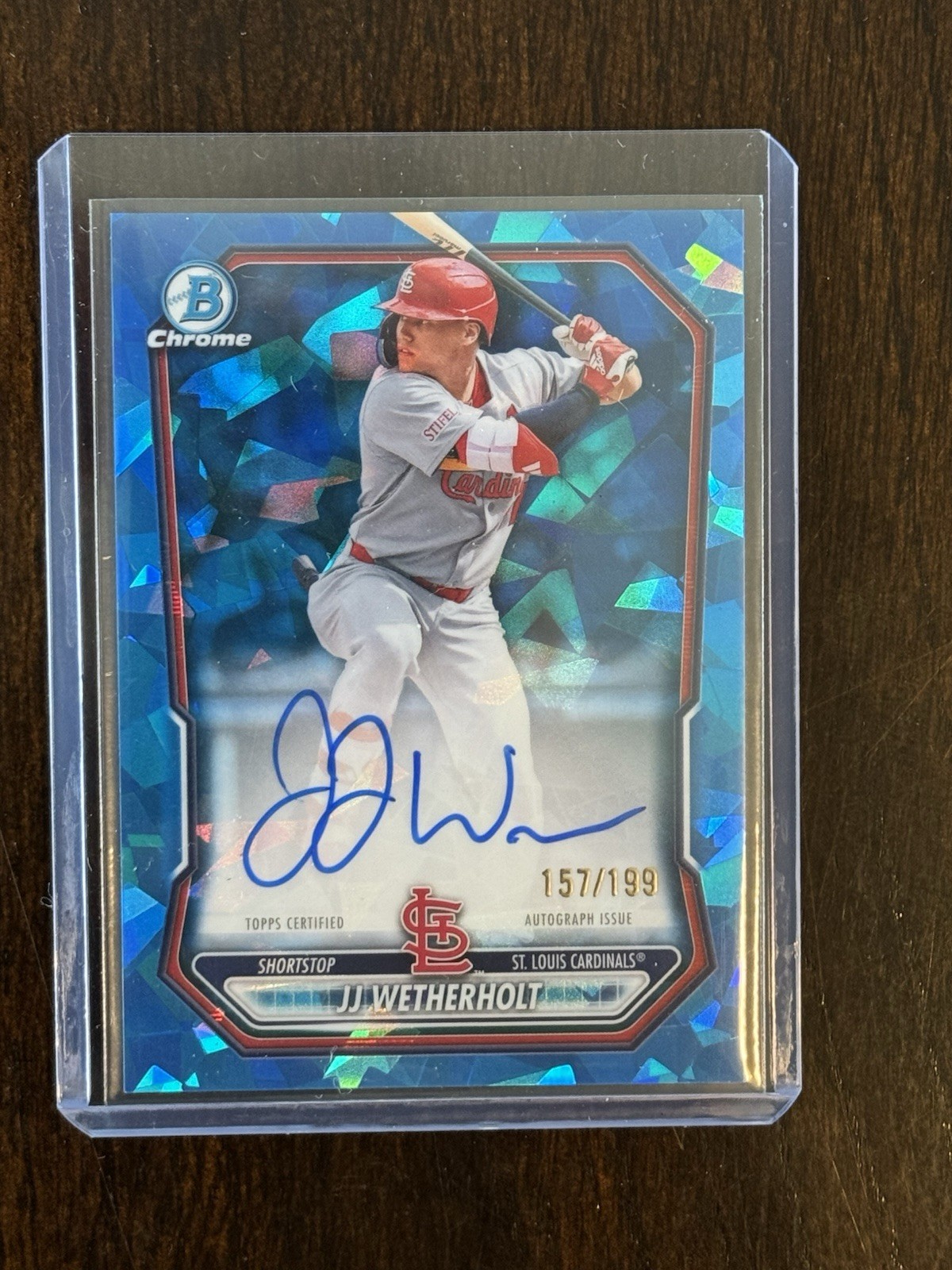 2026 Bowman Sapphire JJ Wetherholt Auto /199 #BSPA-JWE Cardinals