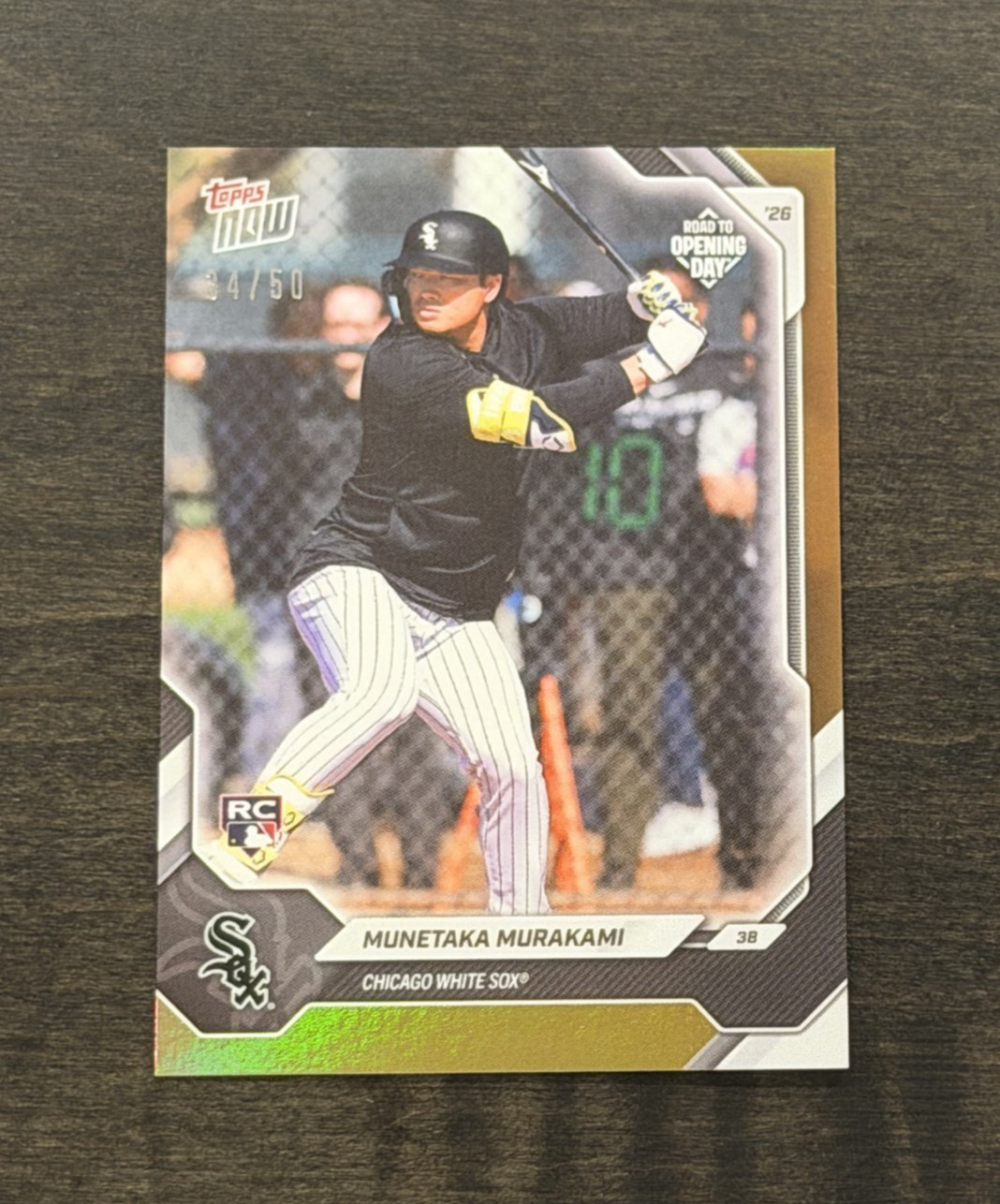 2026 Topps Now Road 2 Opening Day MUNETAKA MURAKAMI Rookie Card RC Gold Foil /50