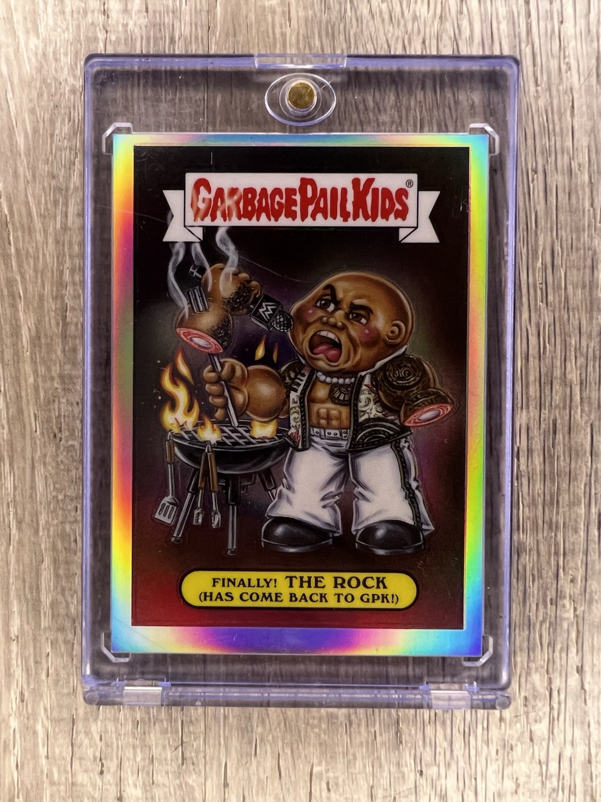 2026 Topps Chrome WWE Garbage Pail Kids Finally The Rock Has Come Back To GPKSSP