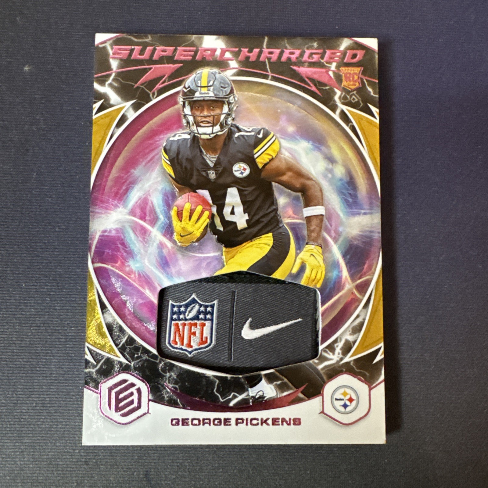 2022 Panini Elements George Pickens Rookie RC 1/1 Swoosh NFL Shield One Of One