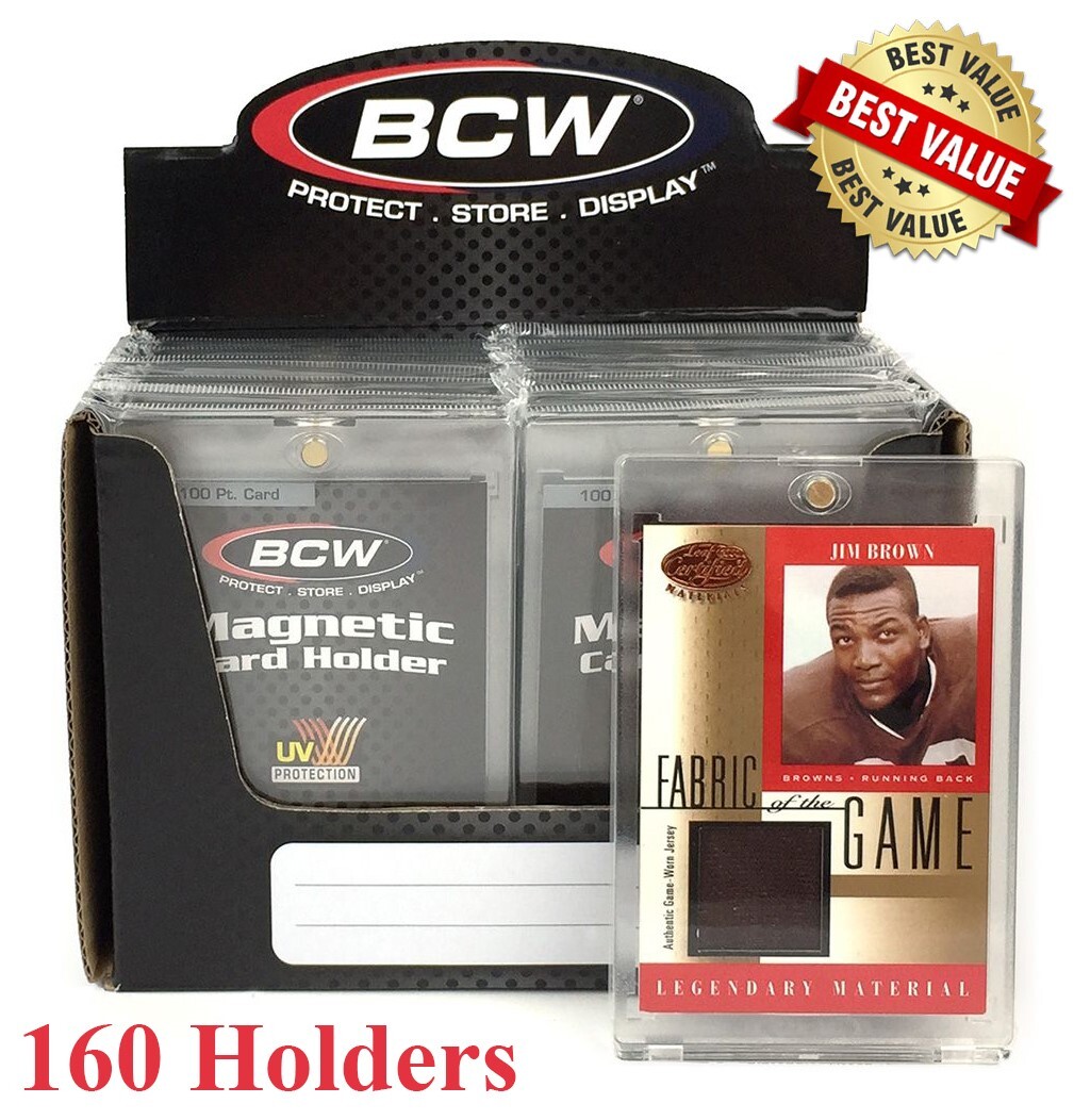 160 BCW Magnetic Card Holders 100 Pt Recessed UV Protection Slab 2 1/2 x 3 1/2 “