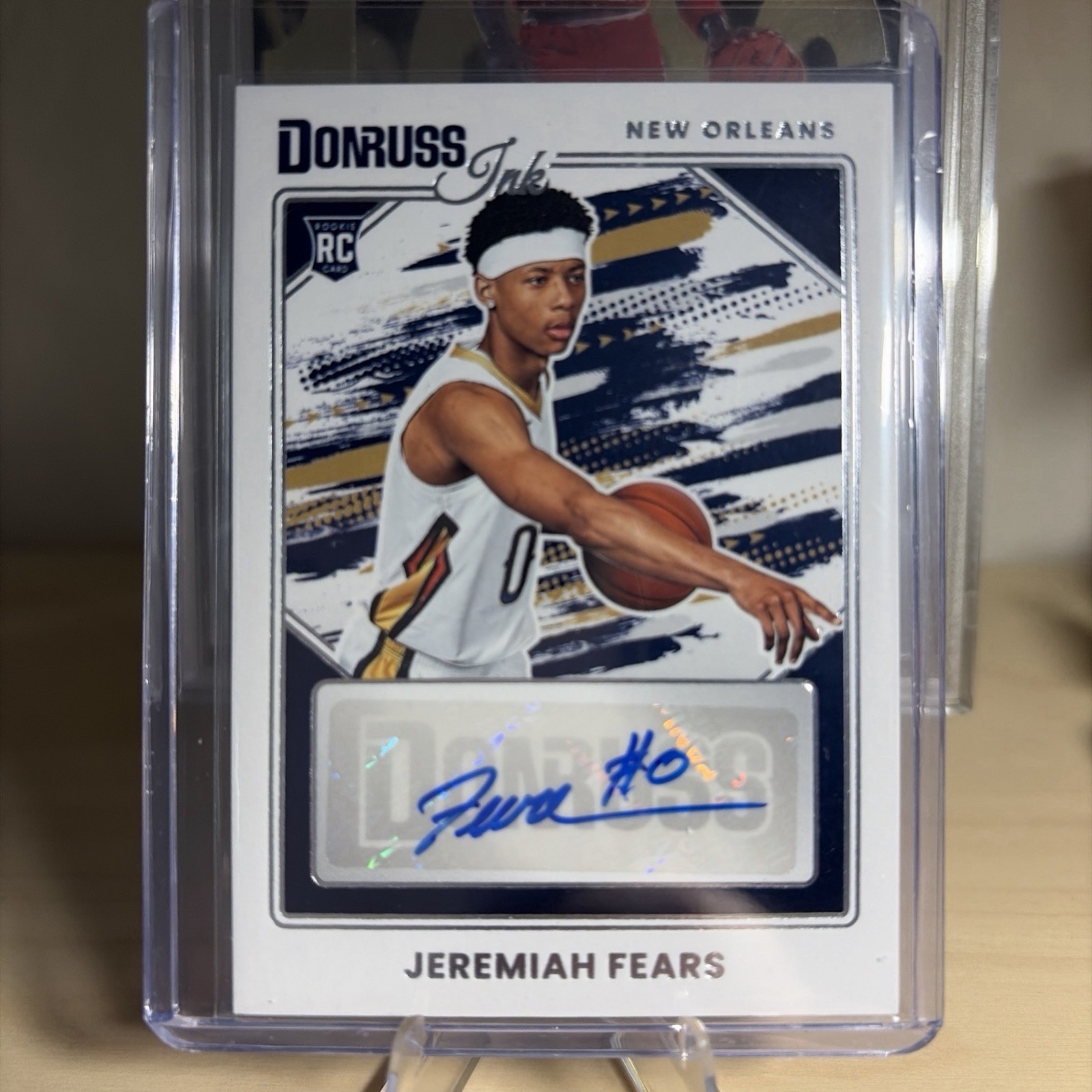 JEREMIAH FEARS 2025-26 Panini Donruss Pelicans Donruss Ink Auto RC