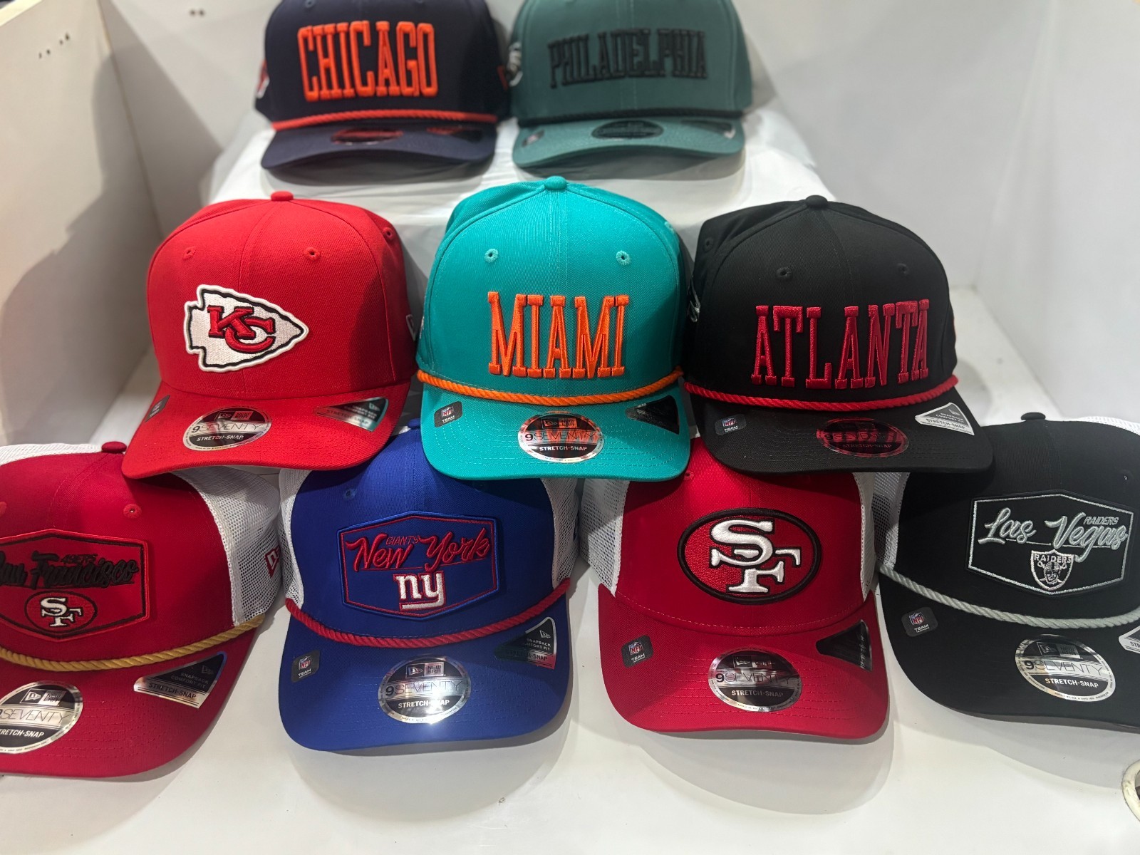 Authentic New Era 9SEVENTY NFL Stretch-Snap Hat Cap All TEAMS – Multi Variations