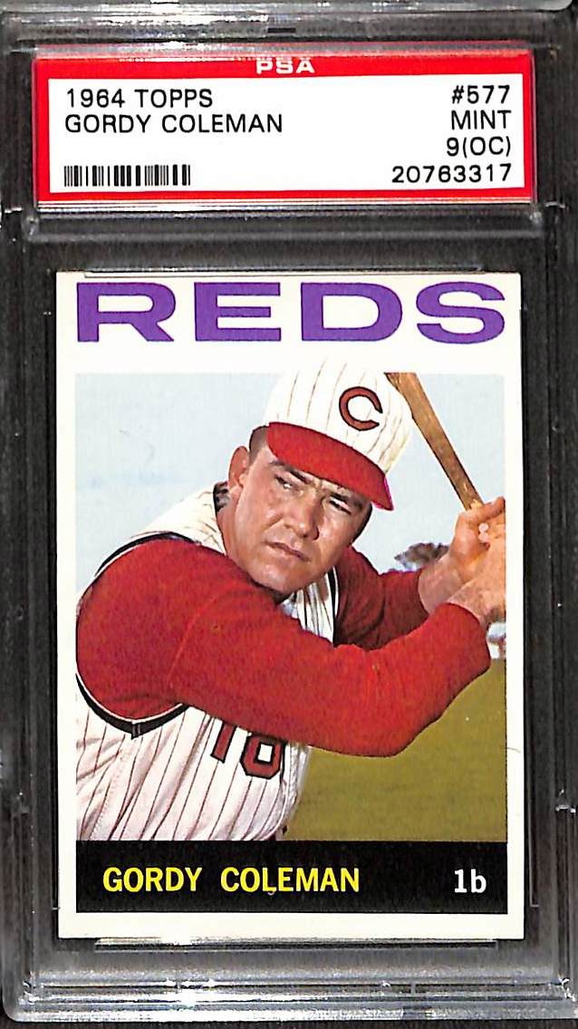 1964 TOPPS #577 GORDY COLEMAN PSA 9OC 20763317