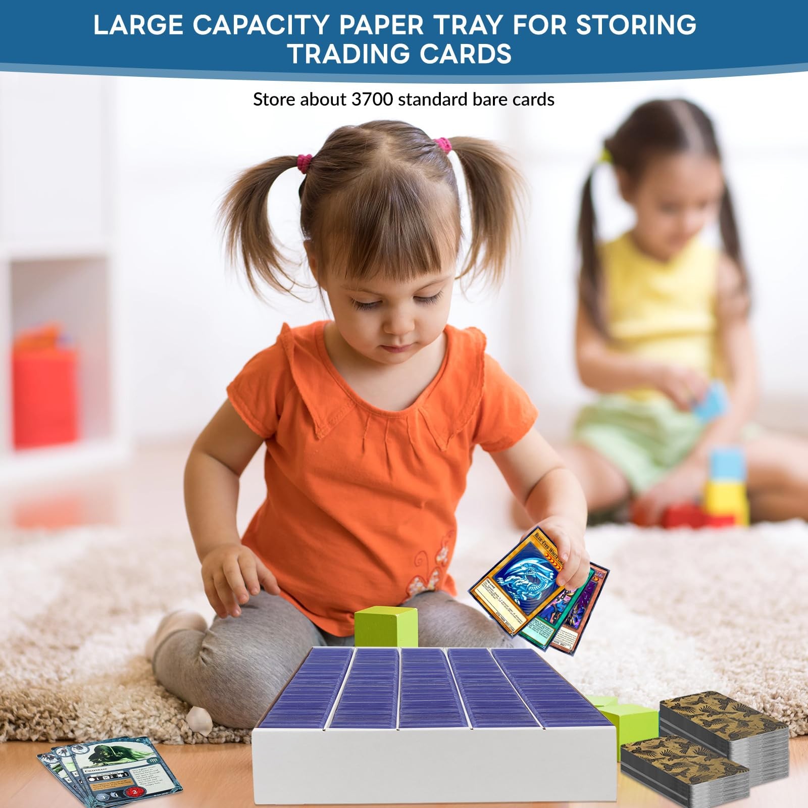 4 Pack Card Storage Box, 3700 Count Trading Card Storage Box White Sports Sto…