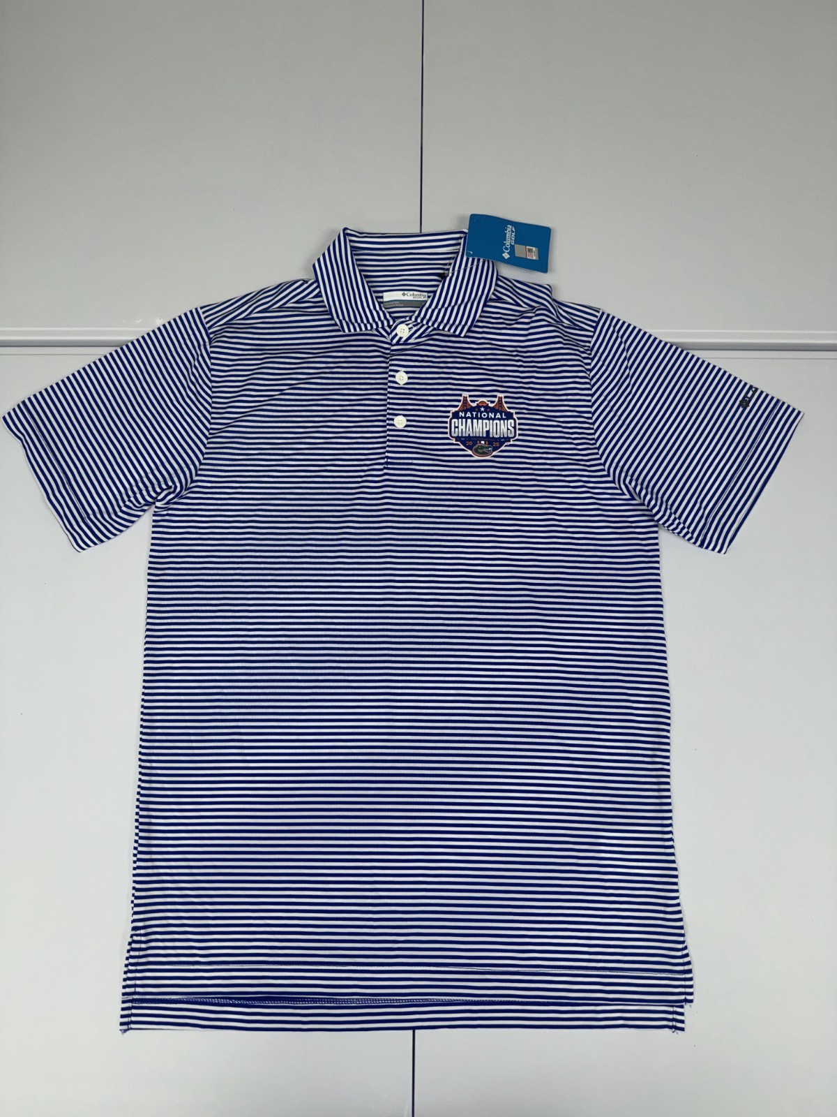 Columbia Golf Florida Gators Men’s Blue Polo Shirt National Champs Pick Size NWT