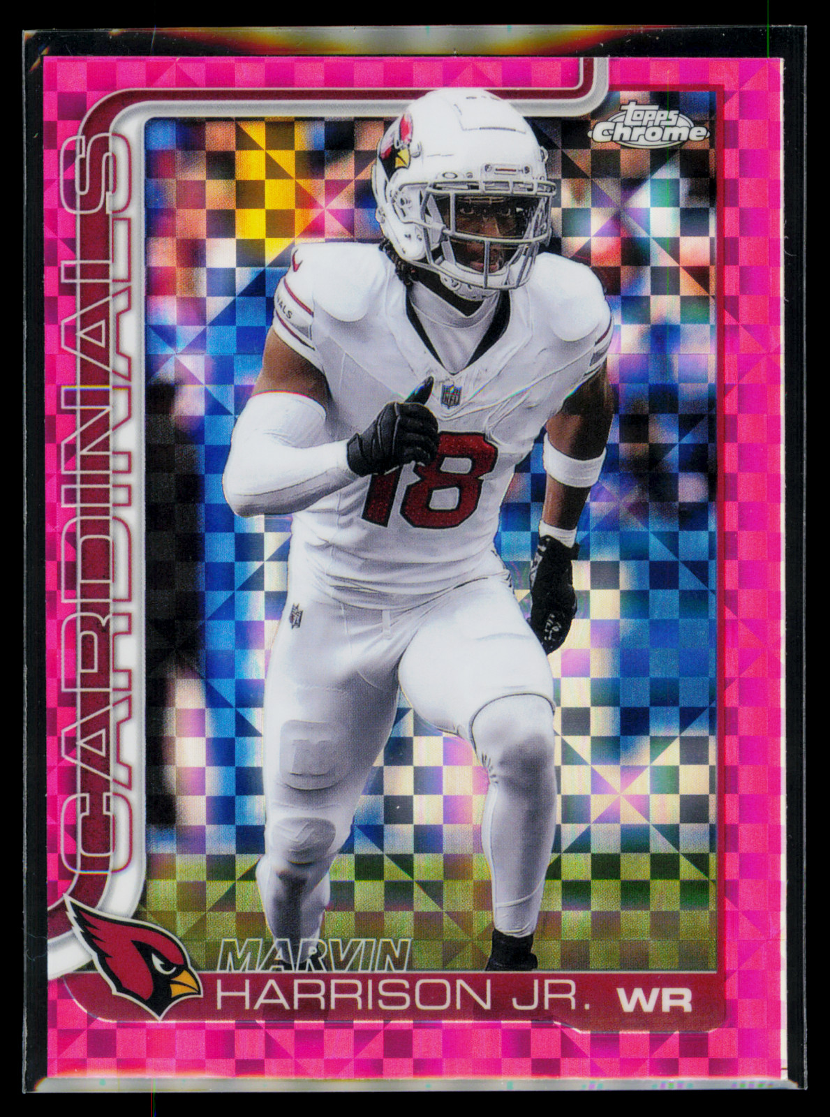 2025 Topps Chrome – Marvin Harrison Jr. #1 X-Fractor Pink