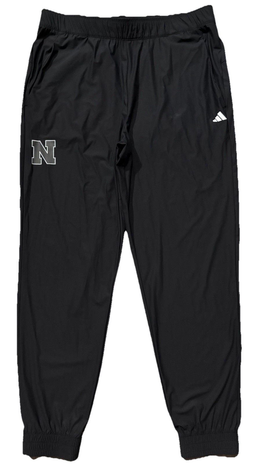 Adidas Nebraska Cornhuskers Windbreaker Jogger Pants. Mens L. Black. NCAA.