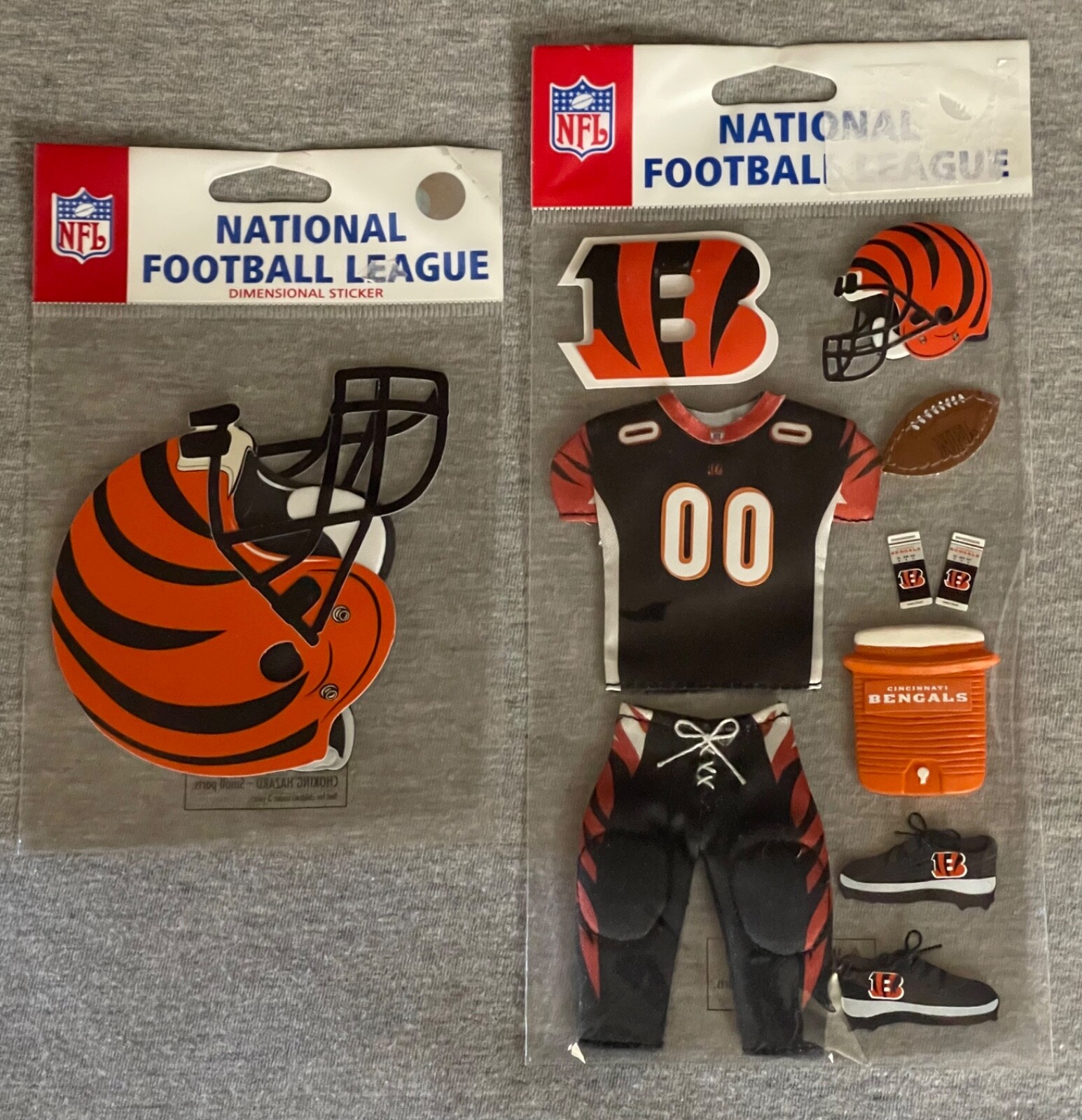 Licensed NFL 3D Scrapbook Stickers Helmets Uniforms Patches Most Football Teams