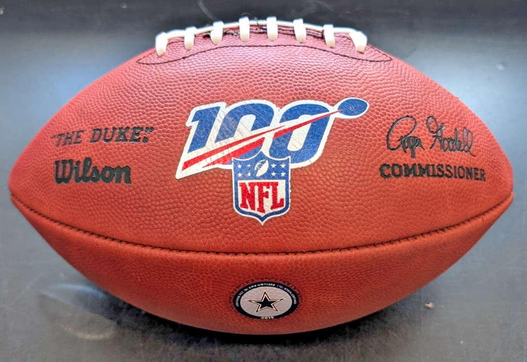 NFL 100th Anniversary Season Wilson The Duke Leather Football Dallas Cowboys :