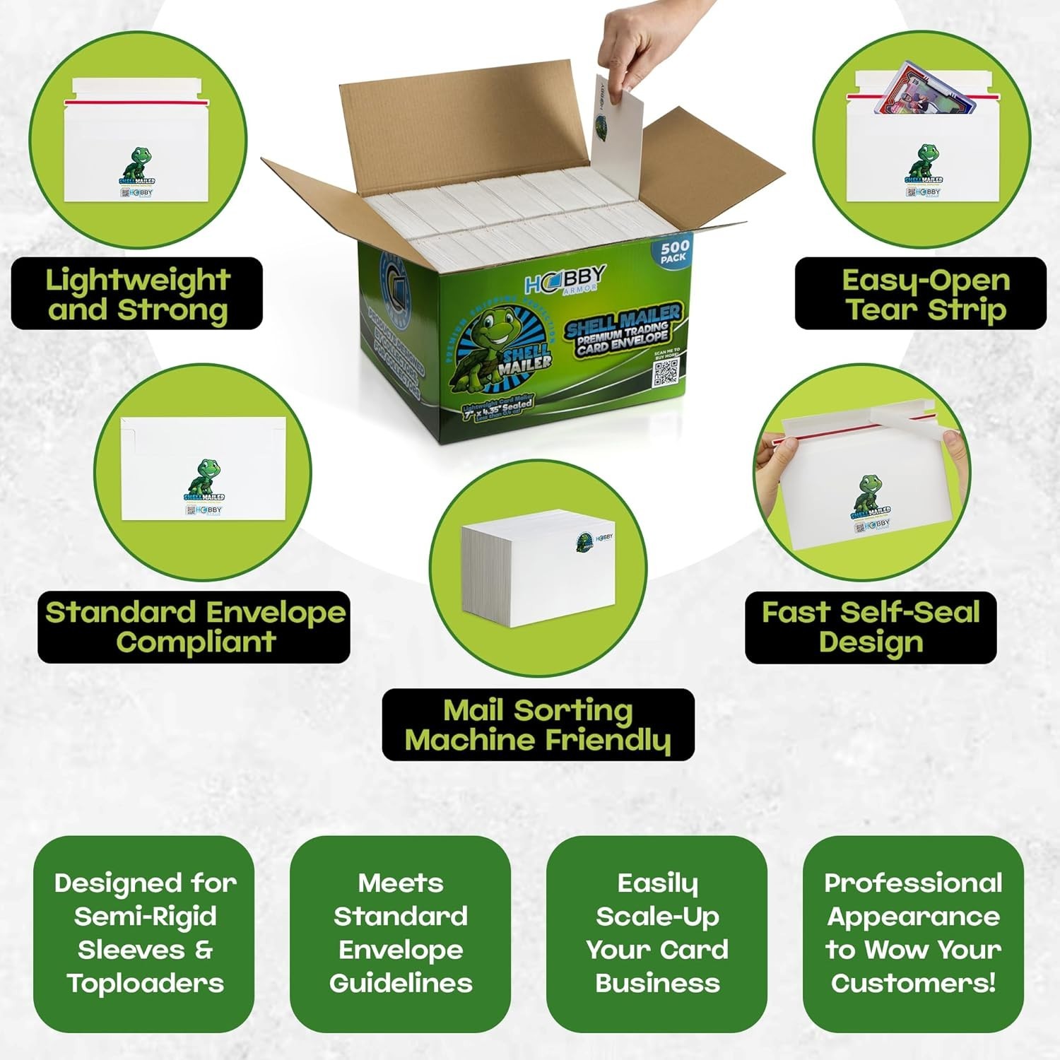 Shell Mailer for Trading Card Shipping