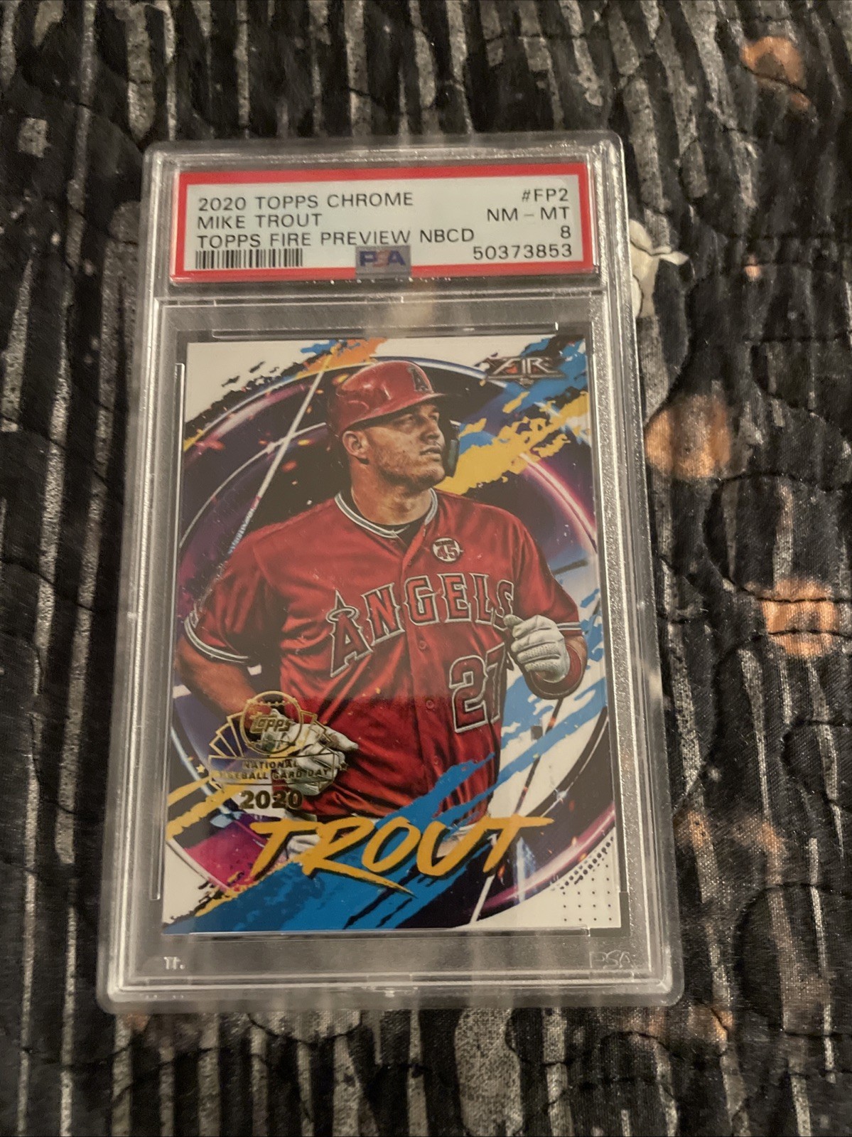 2020👉POP 6⚾️MIKE TROUT #FP-2 TOPPS FIRE PREVIEW NBCD PSA 8👈RARE! ANGELS