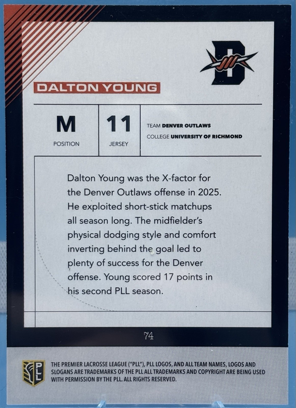 2026 PLL – Fieldside II – Dalton Young – Black & White Parallel 46/50