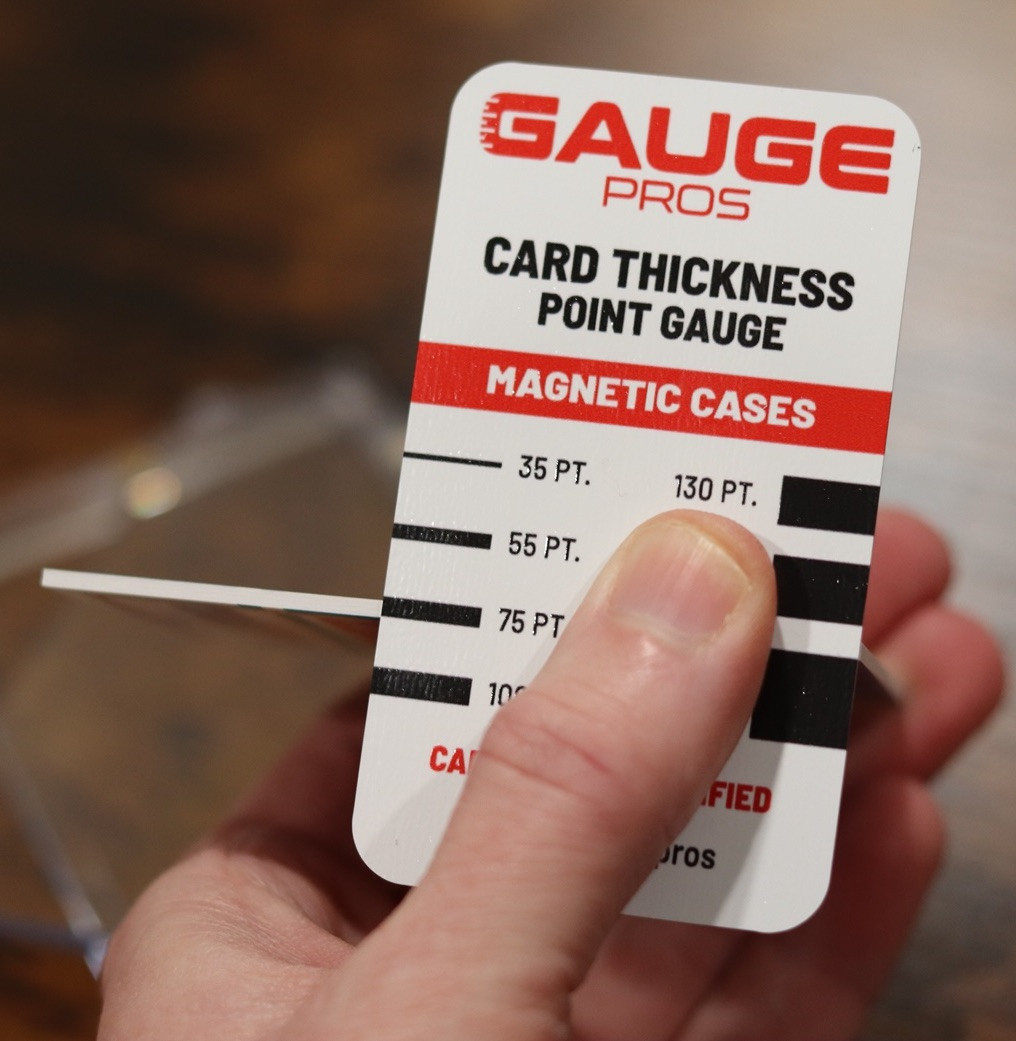 Aluminum Sports Trading Card Thickness Point Gauge ~ Size Guide ~ Topps Panini