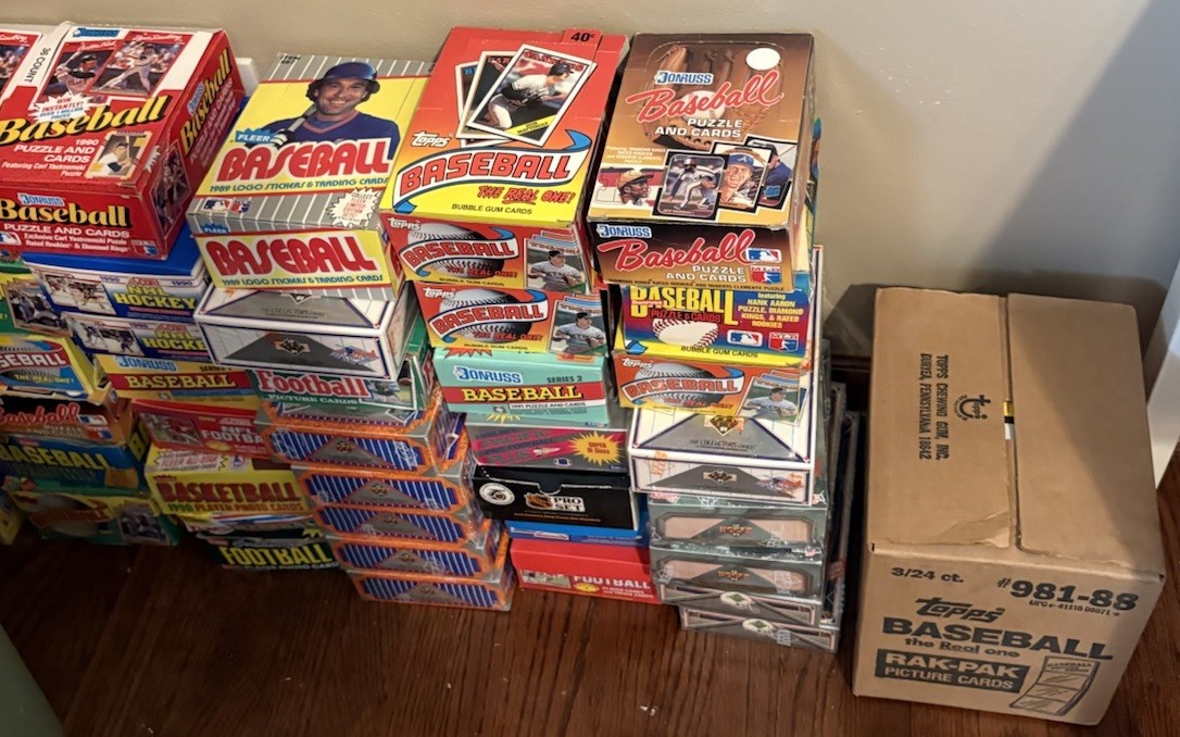 Old Baseball Multi Sports Cards Unopened Packs- 100 Card Lot Plus BONUS