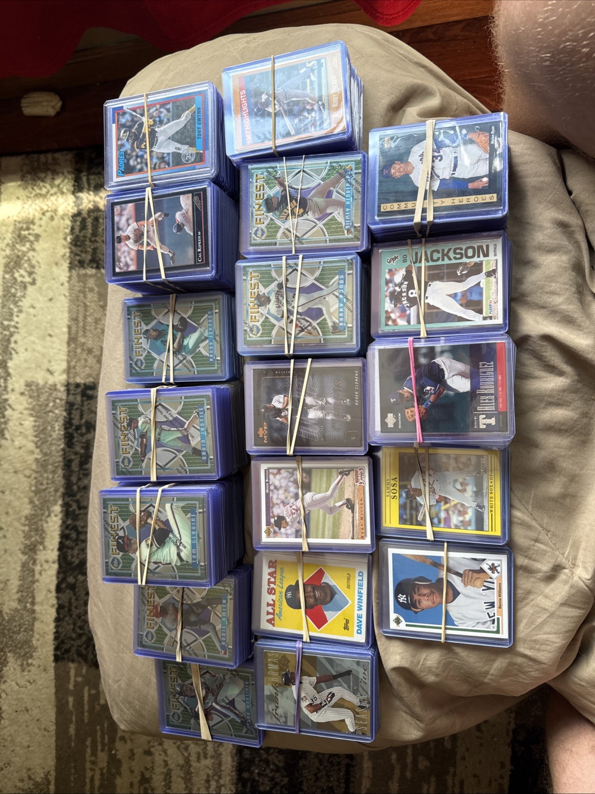 359 Card Lot baseball 80’s / 90s HOF players. All Penny sleeved And Top Loader