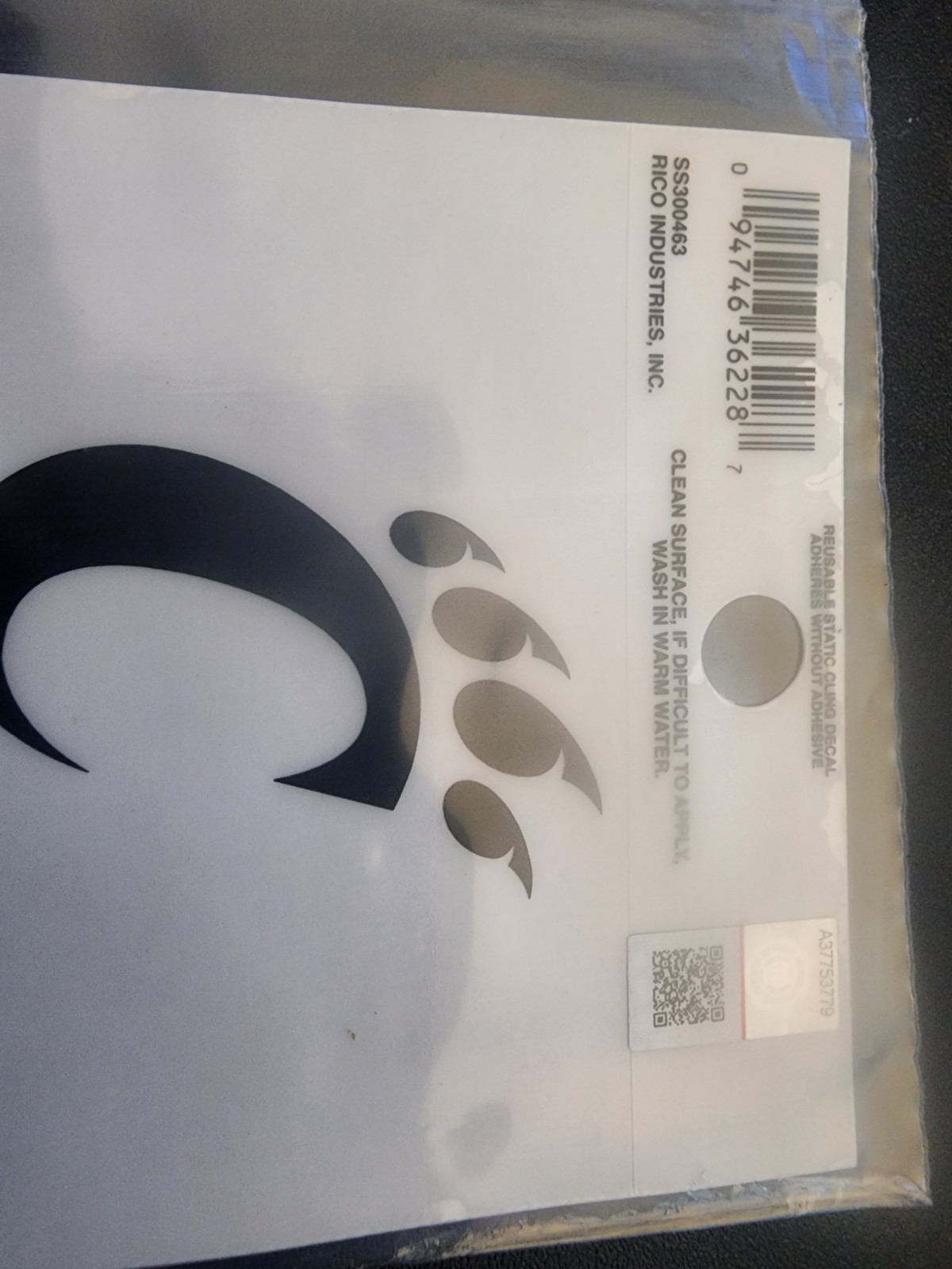 Cincinnati Bearcats Static Cling Window Decal 3×4 Inches
