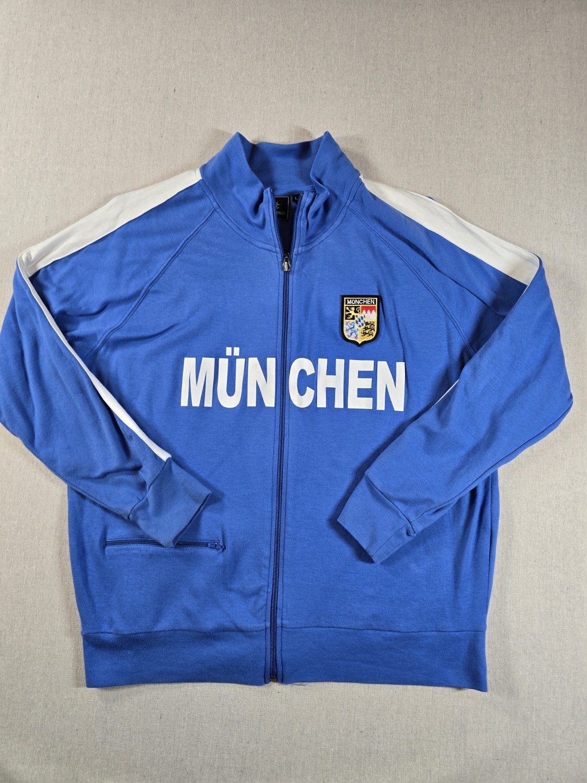 Munchen Unknown CC Men’s Blue Full-Zip Track Jacket with Patch Germany Size L
