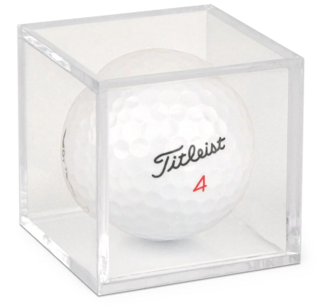 X3 BCW Golf Ball Square Display Holders Crystal Cubes Clear Safe Storage DEAL