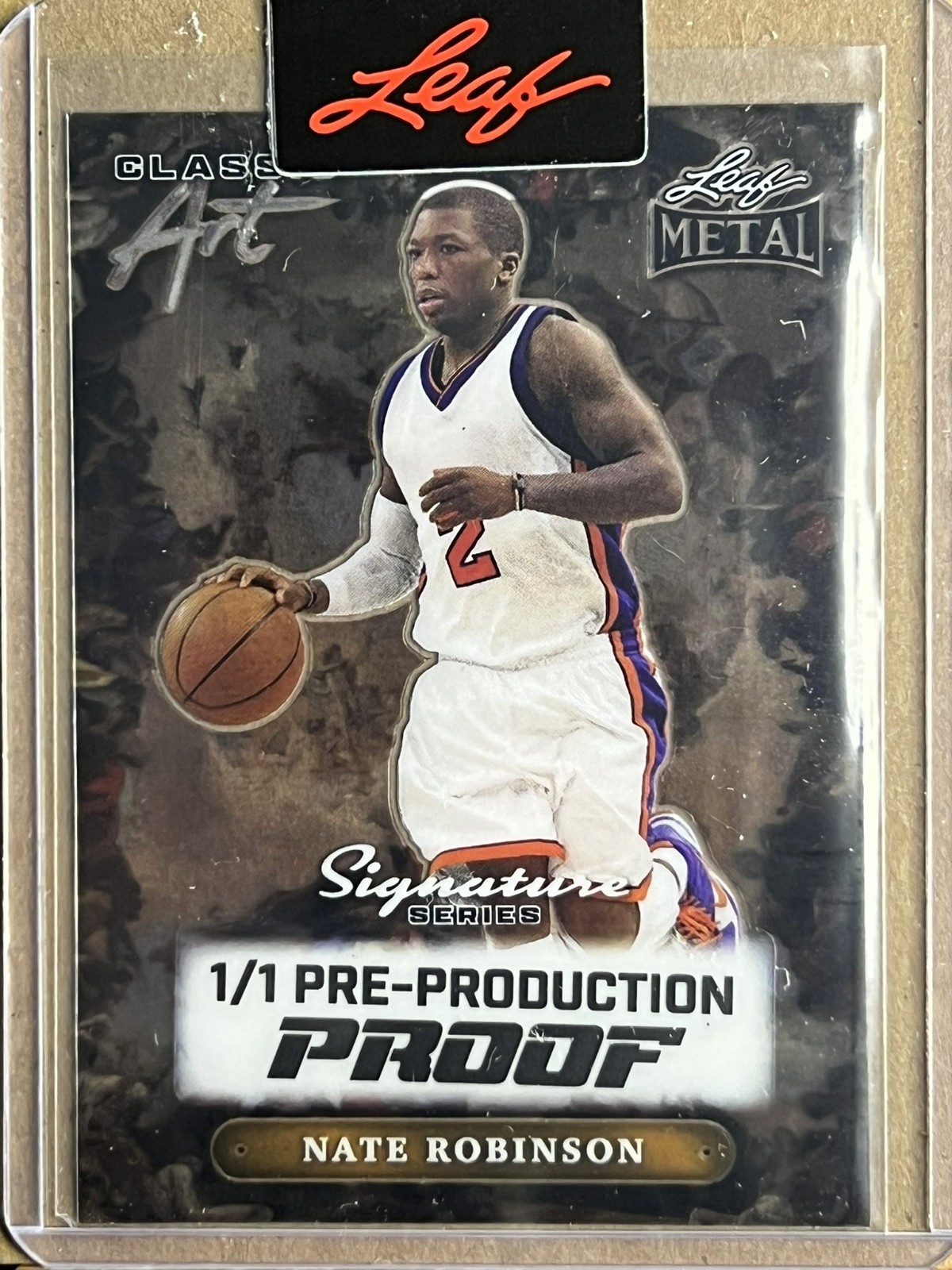 Nate Robinson 2024 Leaf Signature Metal Classic Art 1/1 Proof Knicks