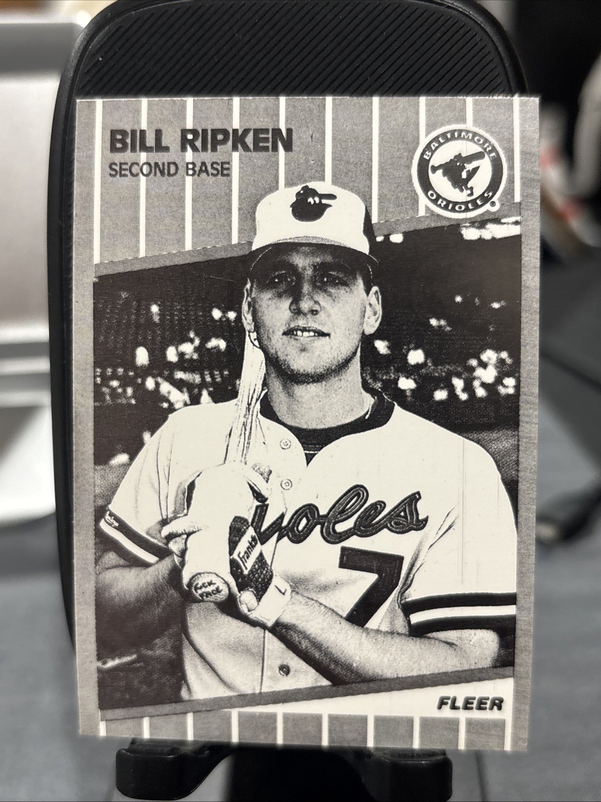 1989 Fleer Billy Ripken F FACE ‘TEST RUN’ Black & White Error Card NO.616