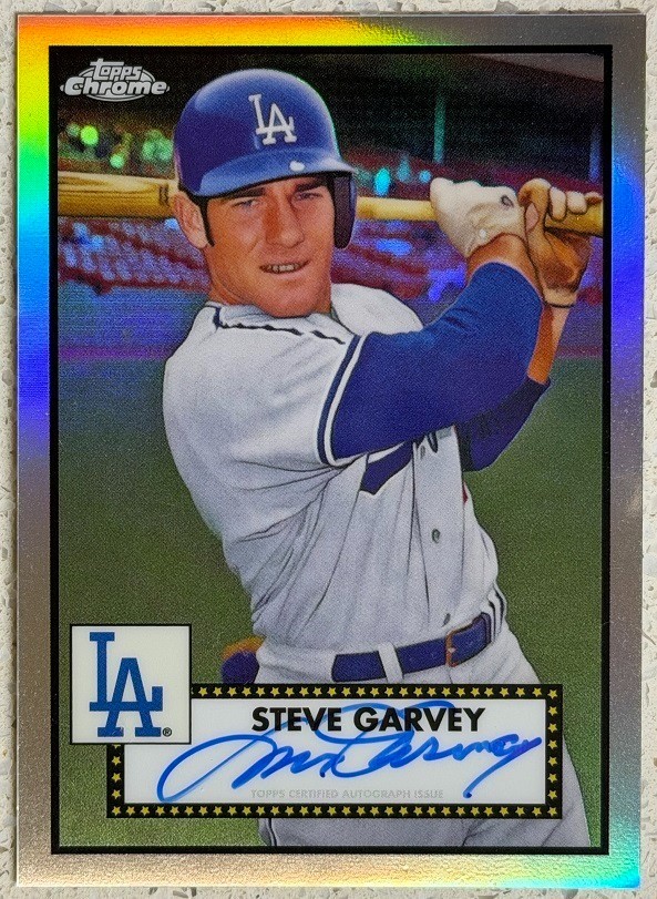 2021 TOPPS CHROME PLATINUM ANNIVERSARY STEVE GARVEY AUTO REFRACTOR 69/199