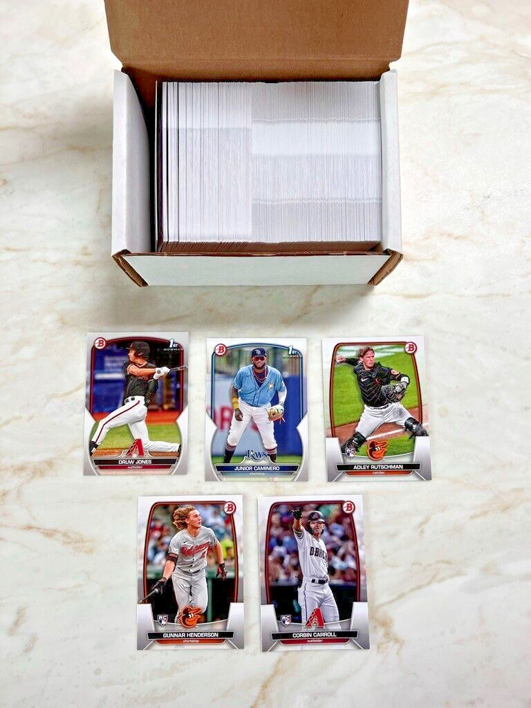 2023 Bowman Prospect & RC/Vets Complete Set #BP1-BP150 & #1-100 Caminero Corbin