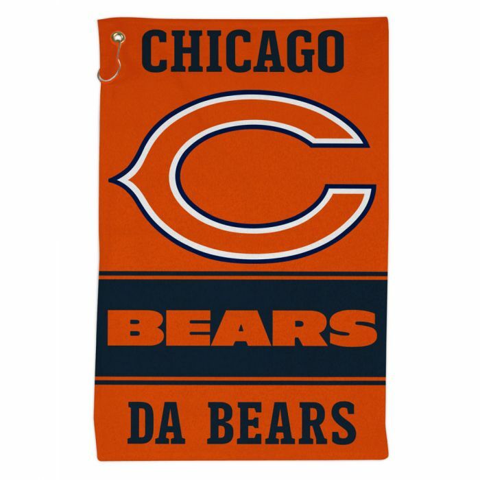 CHICAGO BEARS ALL PURPOSE GOLF TAILGATE TOWEL 16″X25″ HOOK AND GROMMET