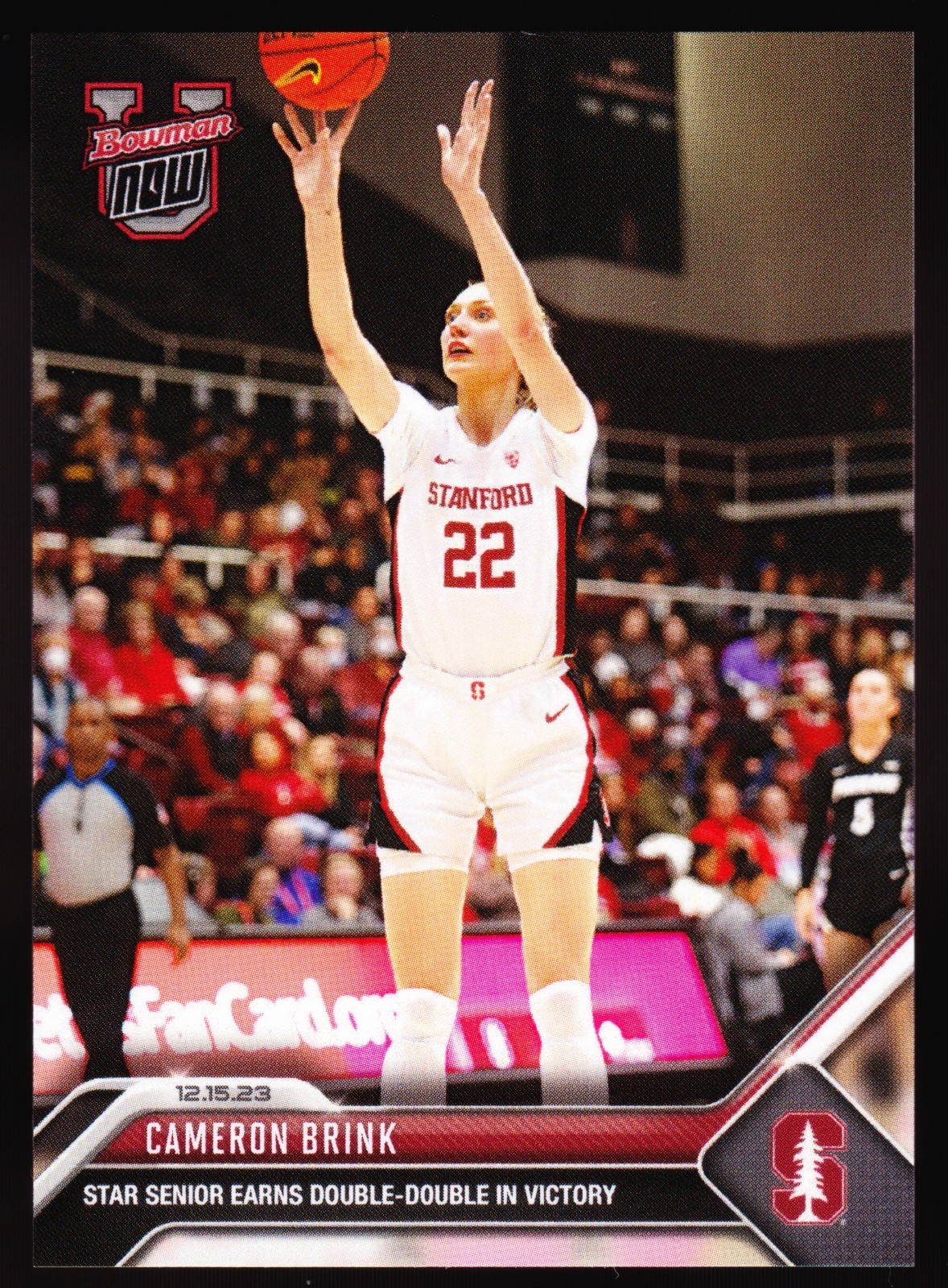 Cameron Brink Stanford Cardinals Senior Double vs Portland 2023 Bowman U NOW #18
