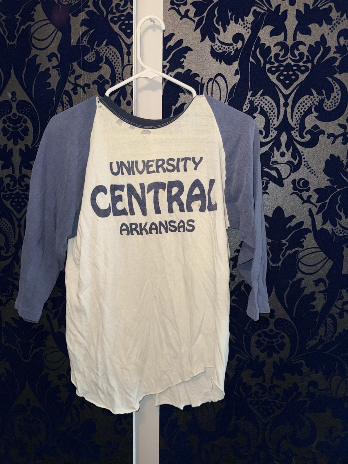 Vintage 70s University Of Central Arkansas Style Shirt Large (WTF93)