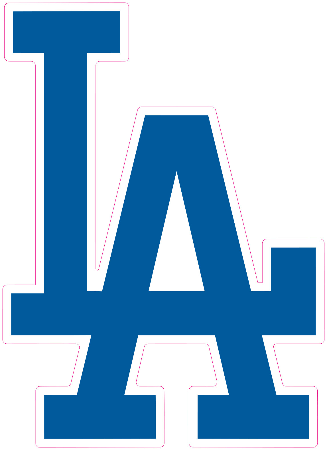 (NOT A PATCH) Los Angeles Dodgers Baseball HTV Heat Transfer Vinyl Iron On