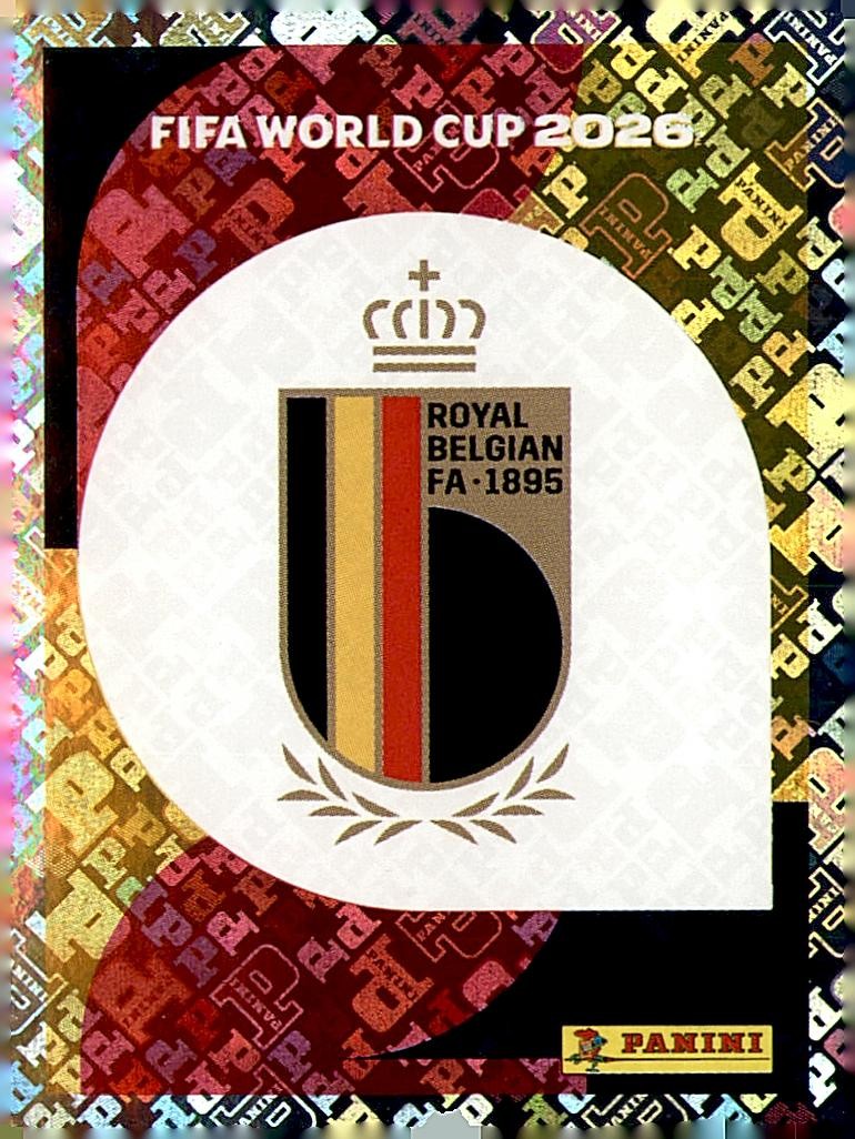 2026 Panini FIFA World Cup Stickers #BEL1 Belgium Emblem Foil SO37