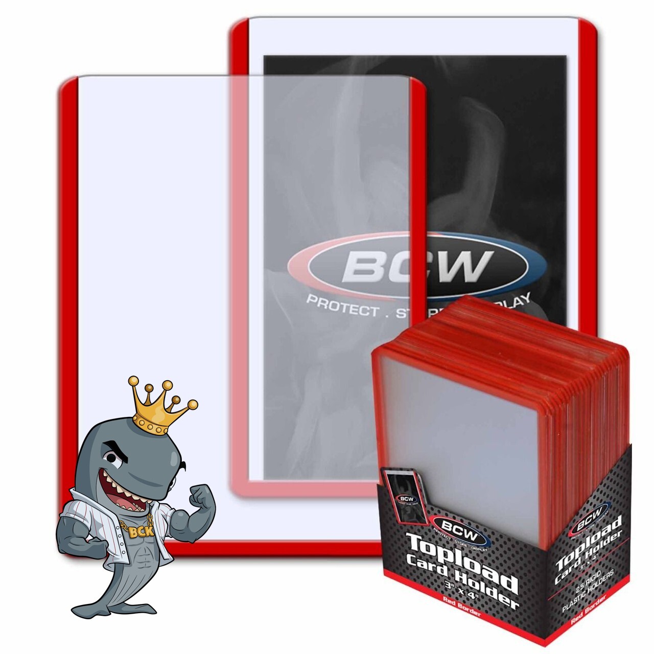 BCW Topload Card Holder – Red Border 25ct Pack FREE SHIP