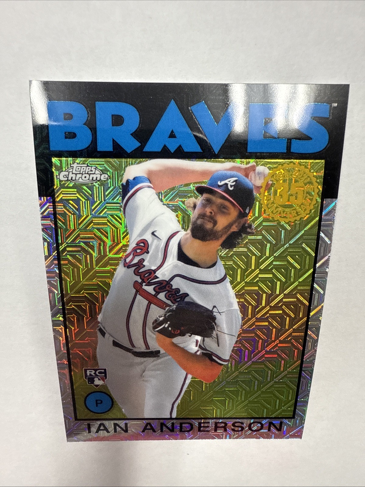 2021 Topps Series 1 1986 Silver Pack Mojo Refractor #86BC-43 Ian Anderson Braves
