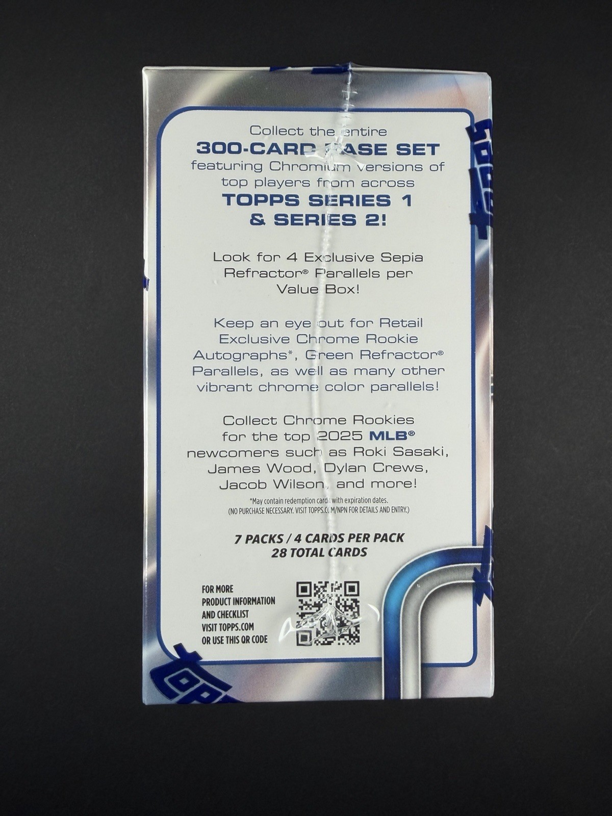 2025 Topps Chrome Baseball Factory Sealed Blaster Box