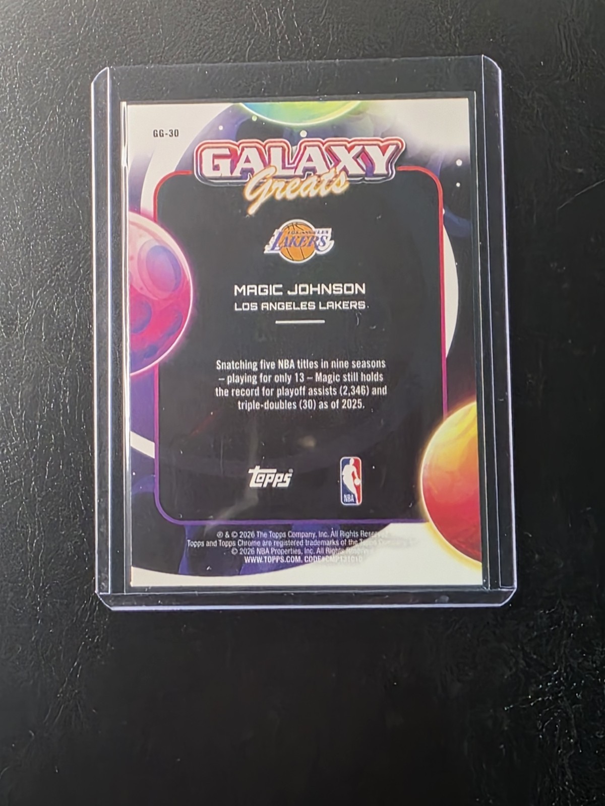 2025-26 Topps Cosmic Chrome – Galaxy Greats Magic Johnson #GG-30