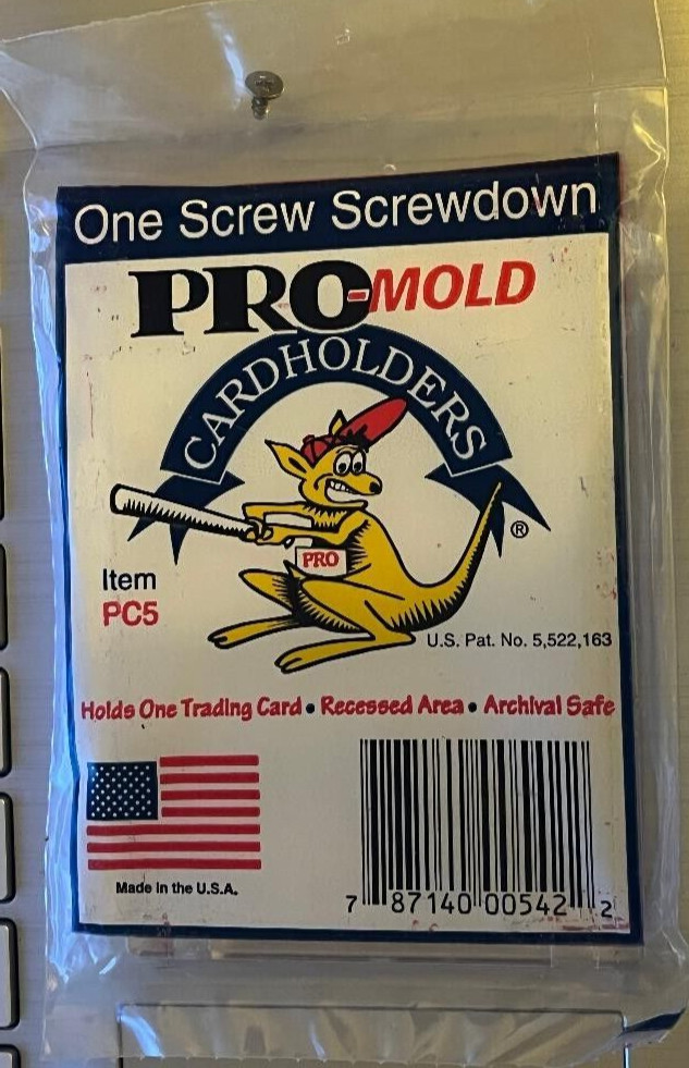 LOT-5 NEW! PRO-MOLD PC5 ONE SCREW SCREWDOWN STANDARD CARD HOLDERS NEW