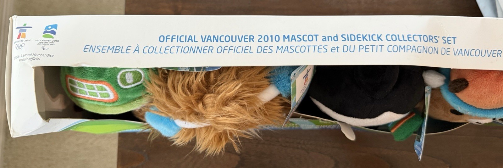 Vancouver 2010 Winter Olympics Mascot Plush Set Sumi Quatchi Miga Mukmuk