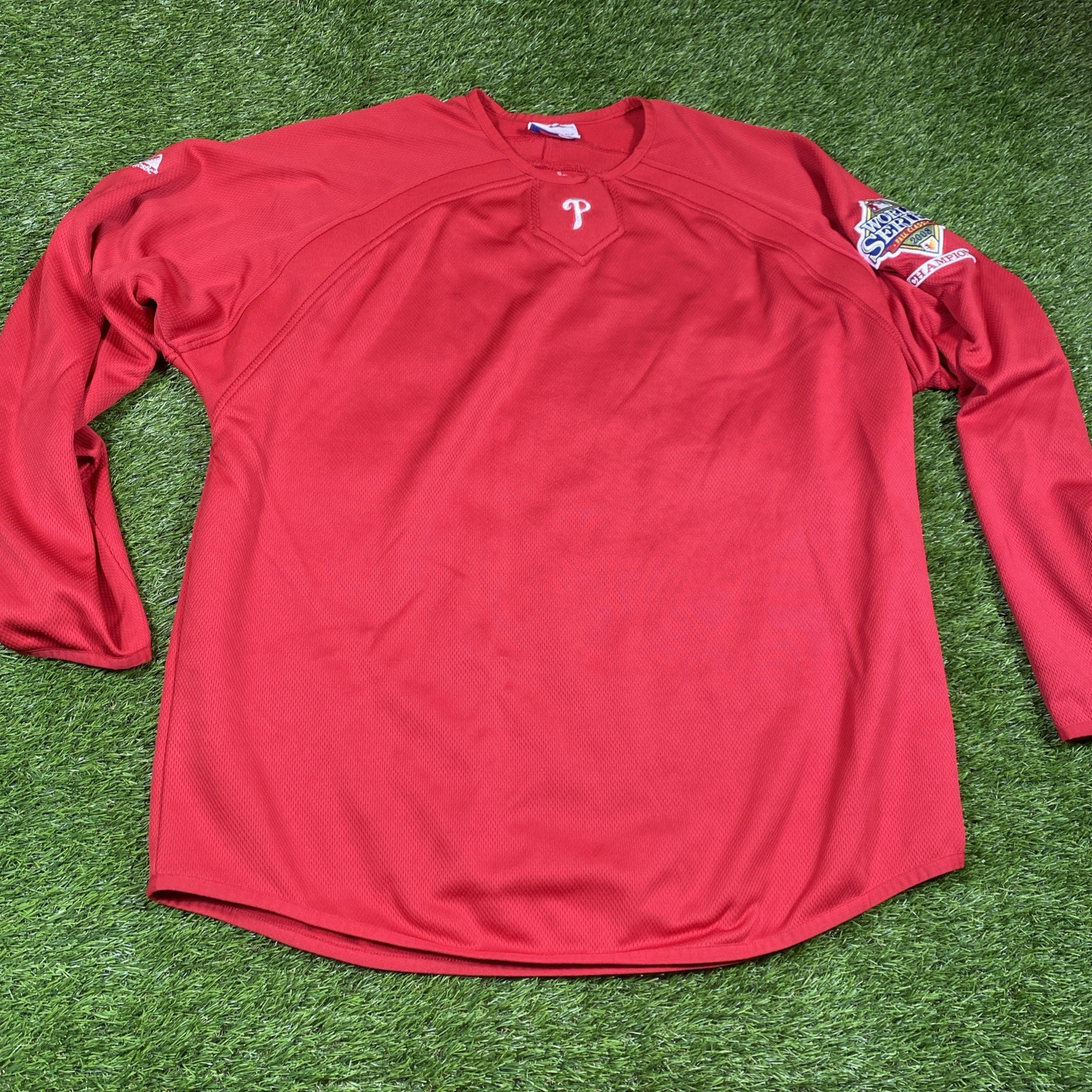 Philadelphia Phillies Majestic Sweatshirt Mens 2xl World Series 2008 Warm Up MLB