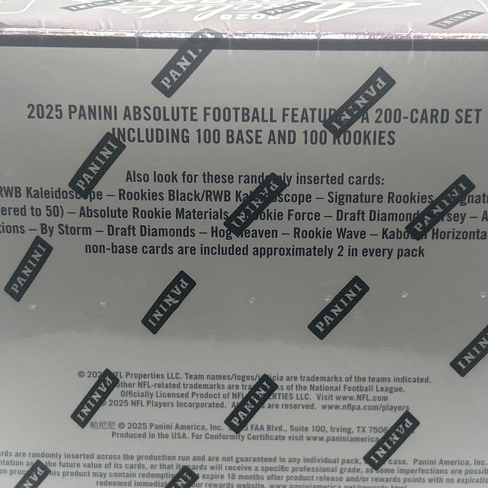2025 Absolute Football Mega Box Trading Cards