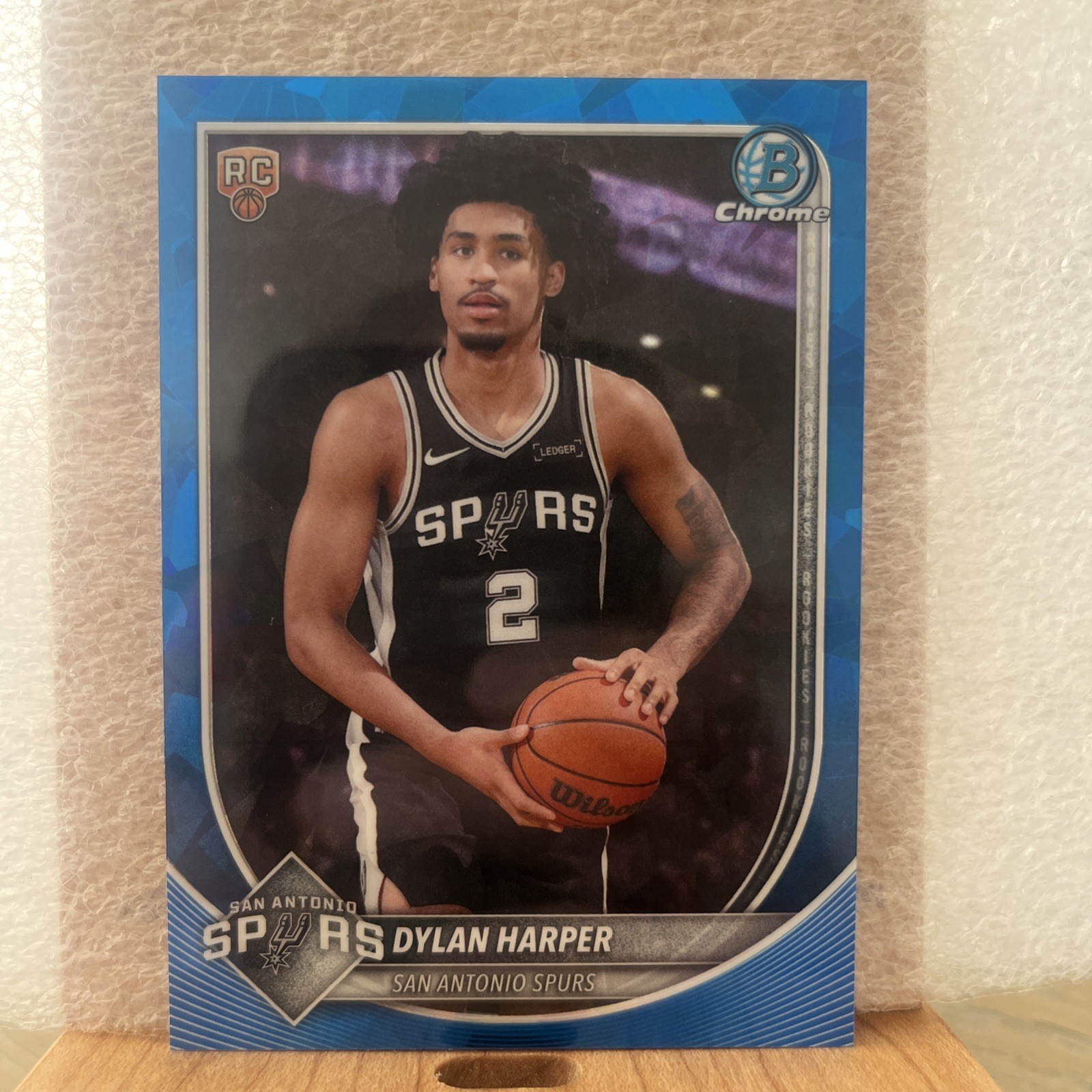 2025 Bowman Sapphire Dylan Harper Chrome RC #BCV-2 Spurs Rookie