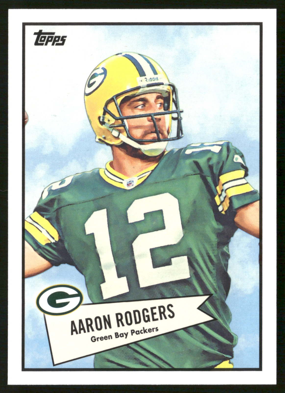 Aaron Rodgers 2010 Topps 1952 Bowman Design Card HOF #52B-6 Pittsburgh Steelers