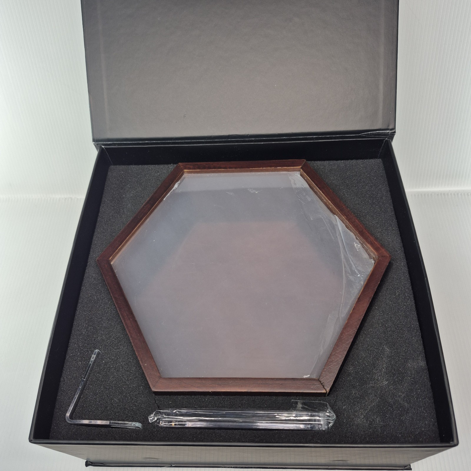HexCase Wooden Acrylic Hexagon Display Case TCG Trading Card Shadow Box Display