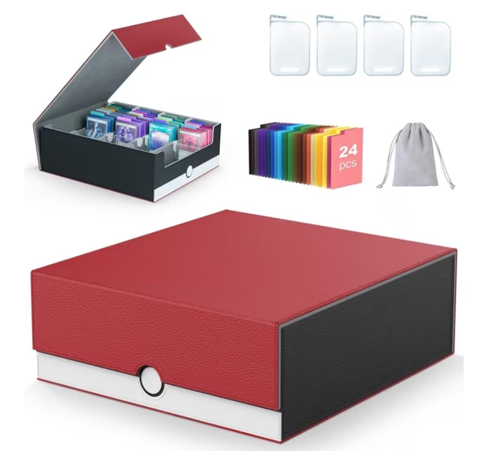 Pokémon Themed 4-Row Trading Card Storage Box (3200+ Capacity)