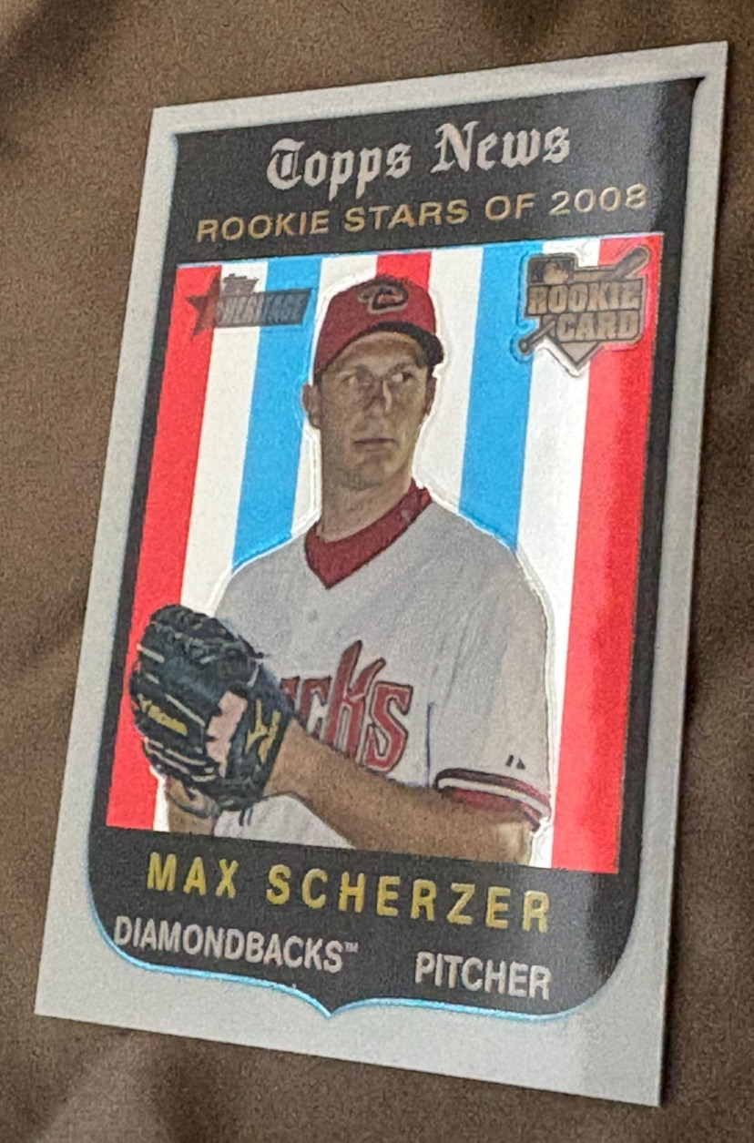 2008 Topps Heritage Max Scherzer Rookie Stars C298 1413/1959