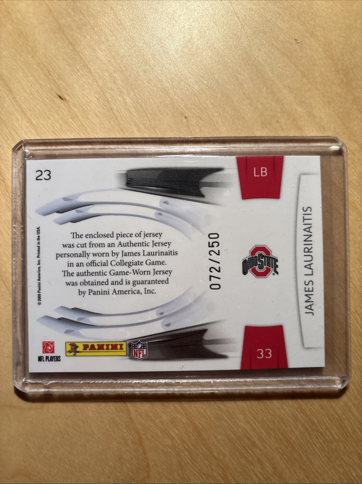 2009 Playoff Prestige – Prestigious Picks James Laurinaitis #23 Blue…