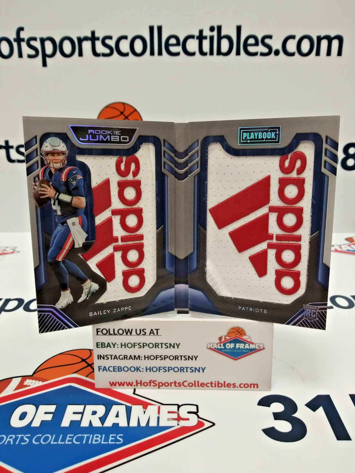2022 PANINI PLAYBOOK BAILEY ZAPPE DUAL ADIDAS PATCH BOOKLET ROOKIE 2/2 #RJM-27