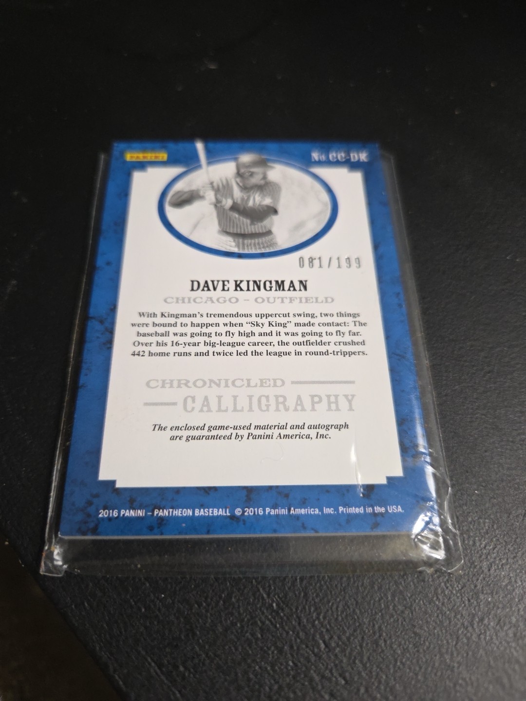 2016 Panini Pantheon – Chronicled Calligraphy Dave Kingman #CC-DK /199 (AU, MEM)