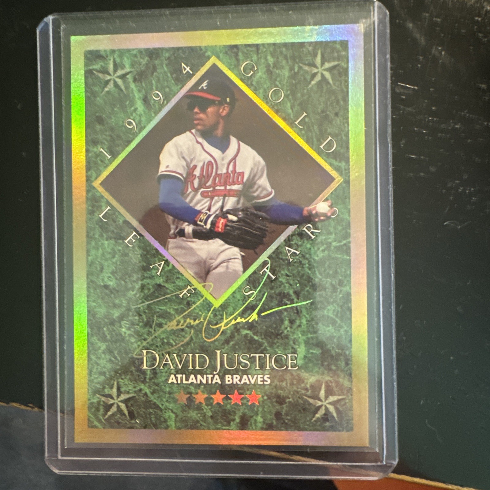 1994 Leaf – Gold Leaf Stars David Justice #3 /10000